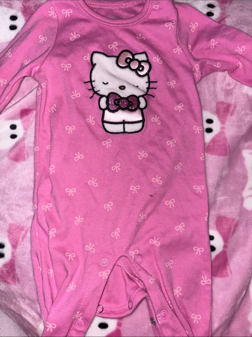 Hello Kitty Pink Baby Footie